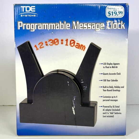 TDE Systems Programmable Message Clock LED Display Floating Message NEW Open Box - Picture 6 of 15